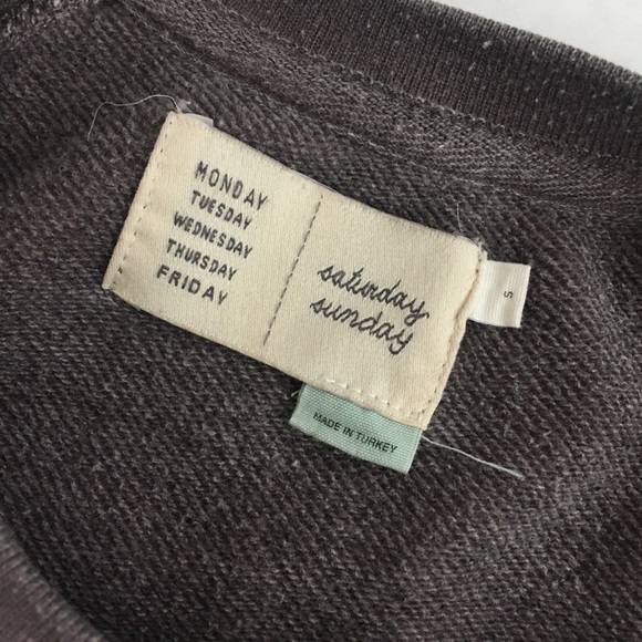 Lilac Gray Face Sweatshirt- ANTHROPOLOGIE sz S - Picture 10 of 11